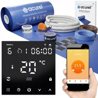 Vykurovacia fólia 140W/m² WiFi termostat Set 1m²